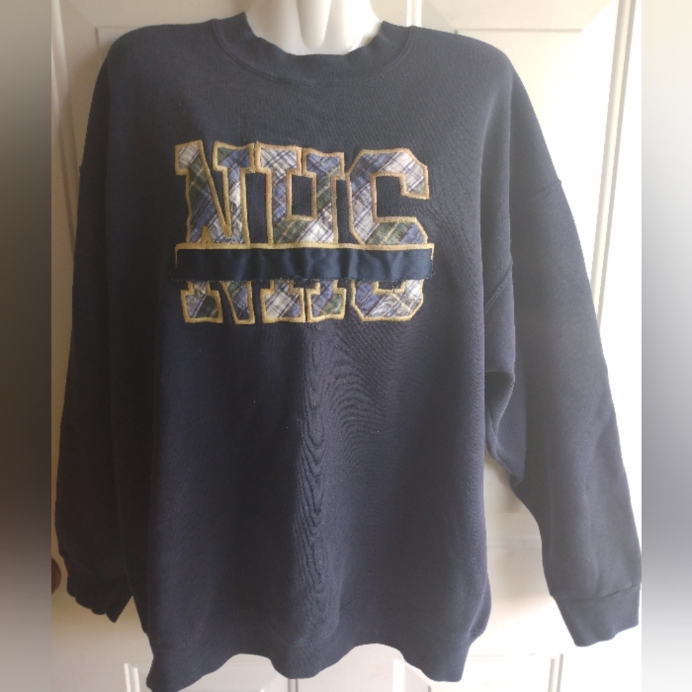 Women's Sweatshirt Blue With Embroided Initials (NHS)